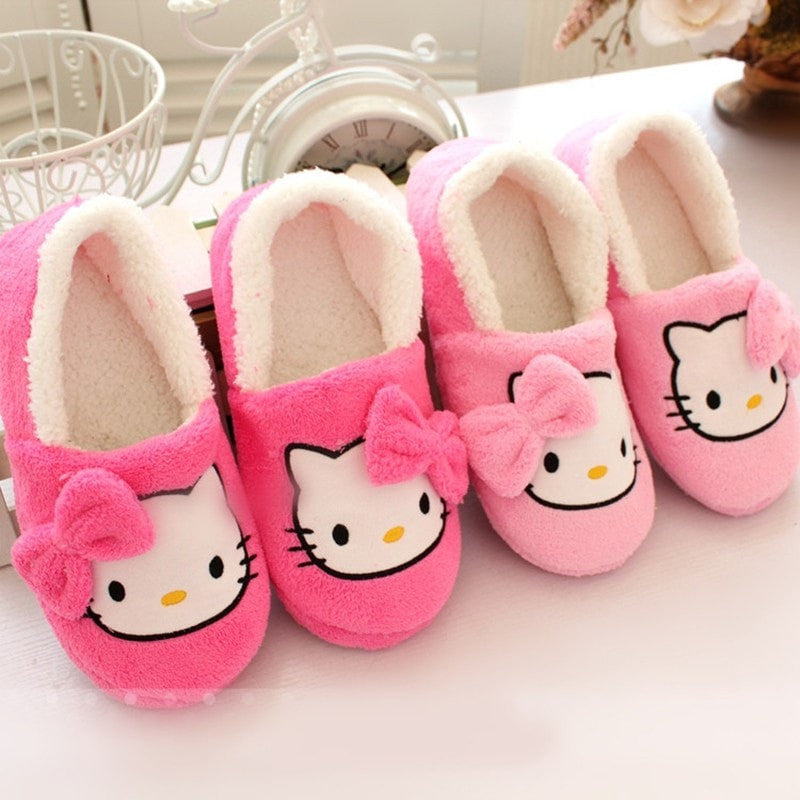Plush Hello Kitty Indoor Slippers