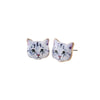 Cat Head Stud Earrings
