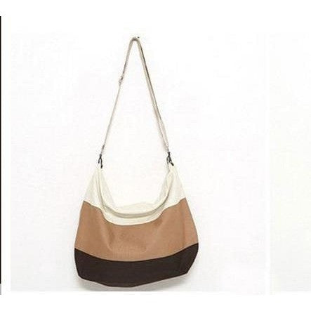 Striped Canvas Shoulder Bags