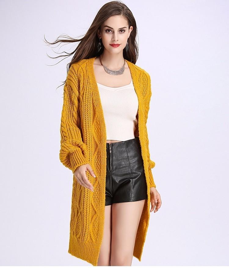 Open-Front Long Cardigan