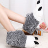 New Winter Warm Plush High-top Paw Cotton Anti-Slip Indoor Slippers