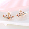 Double Sided Flower Crystals Stud Earring