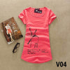 O-Neck Short Sleeve Stretch Cotton Tees