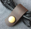 Leather Holder For Earphone And Cable Wire